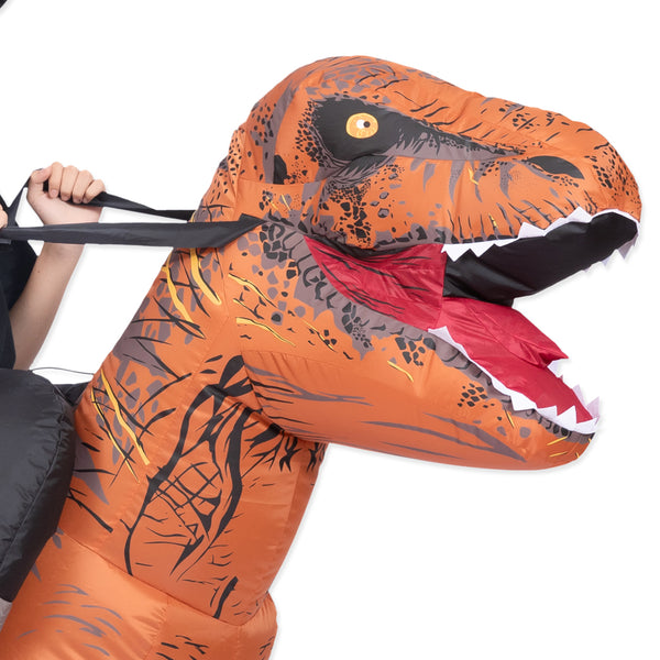 תחפושת מתנפחת טי-רקס עם רוכב לילדים ובוגרים