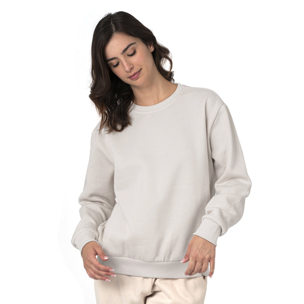 סווטשירט עם מנז'ט וצווארון מעוגל