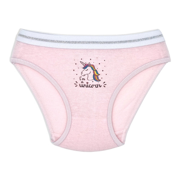 מארז 5 תחתוני כותנה מודפסים פס גומי חיצוני בנות