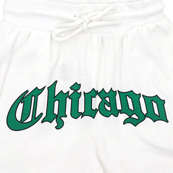 מכנסי ספורט מודפסים Chicago בד פיקה בנים