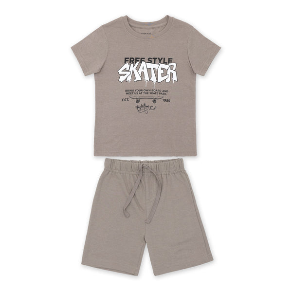 מארז 2 חליפות בהדפסי סקייטבורדינג בנים