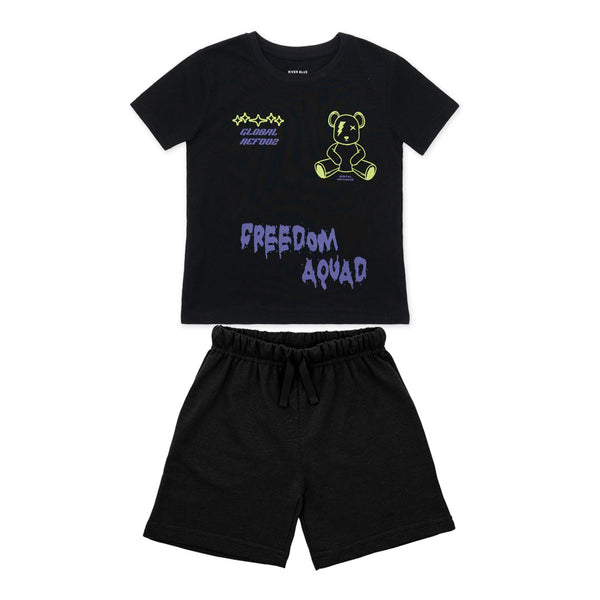 זוג חליפות צהוב-שחור בנים