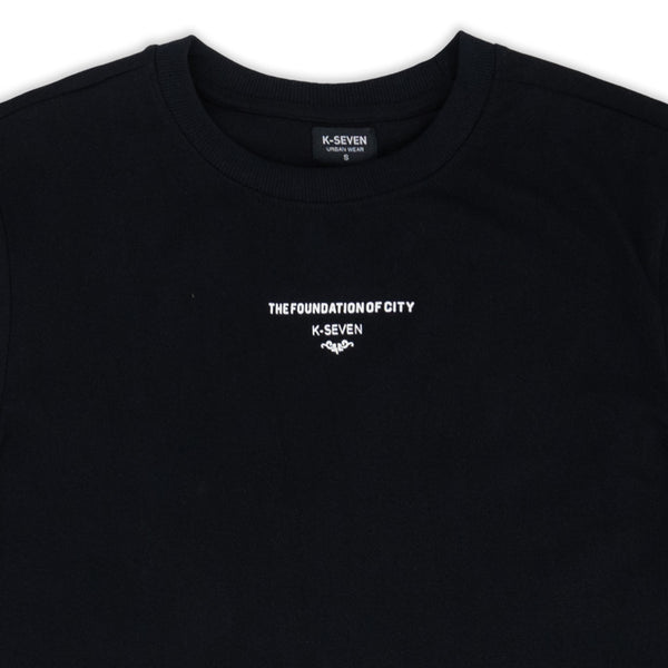 חולצה מודפסת עם שרוול ריב