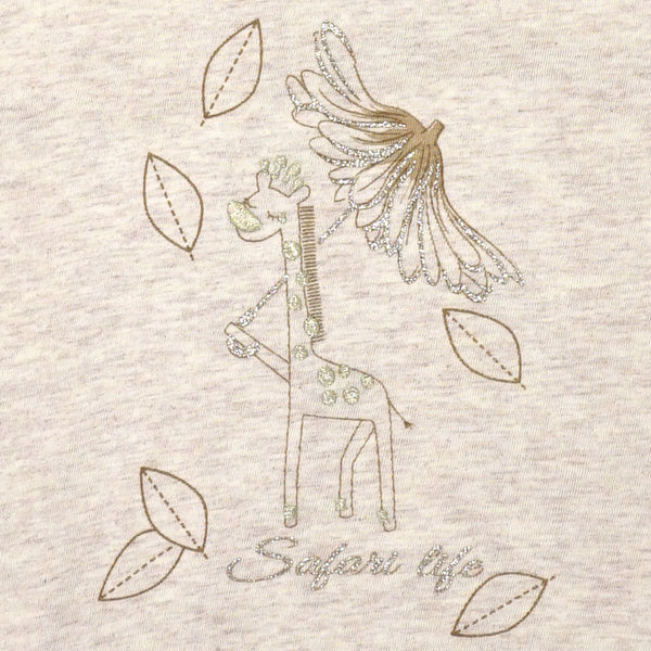 מארז 3 חולצות מודפסות קרם-קאמל-אפרסק תינוקות בנות