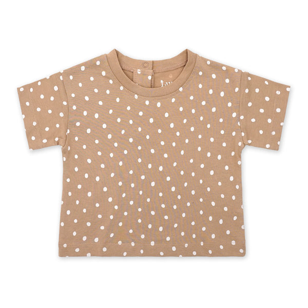 מארז 3 חולצות מודפסות קרם-קאמל-אפרסק תינוקות בנות