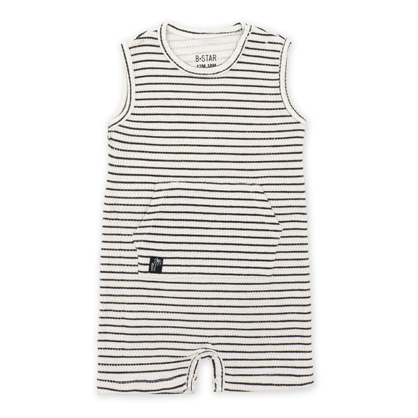 זוג אוברולים מודפסים בד ופל תינוקות בנים