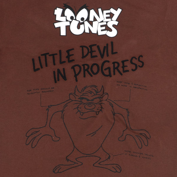 חולצה אוברסייז רקומה טאז Looney Tunes גברים