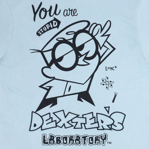 חולצה אוברסייז הדפס ורקמה דו צדדית המעבדה של דקסטר גברים