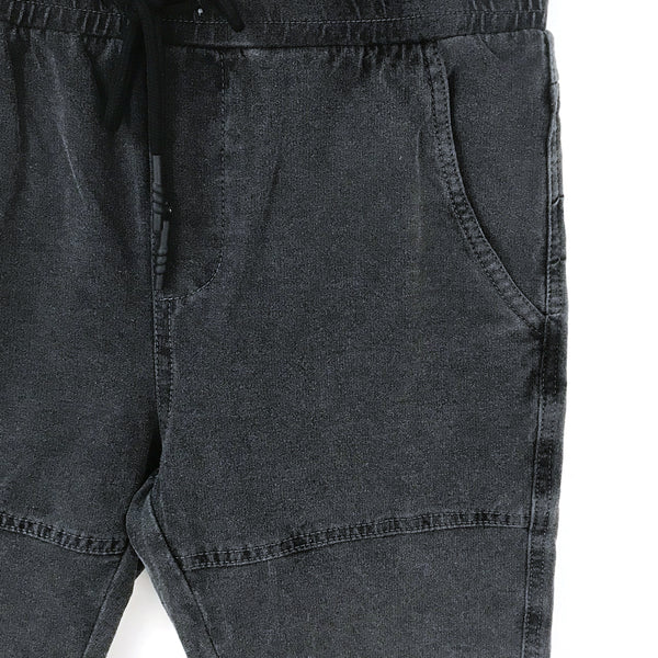 מכנס ג'ינס שורט עם גומי ושרוכים גברים