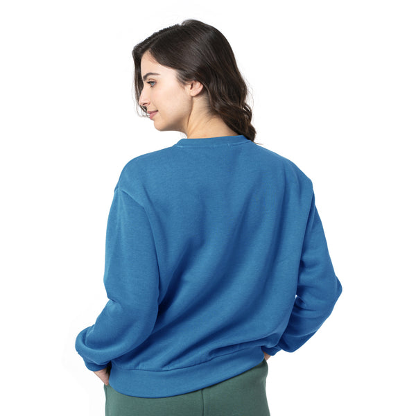 סווטשירט עם מנז'ט וצווארון מעוגל