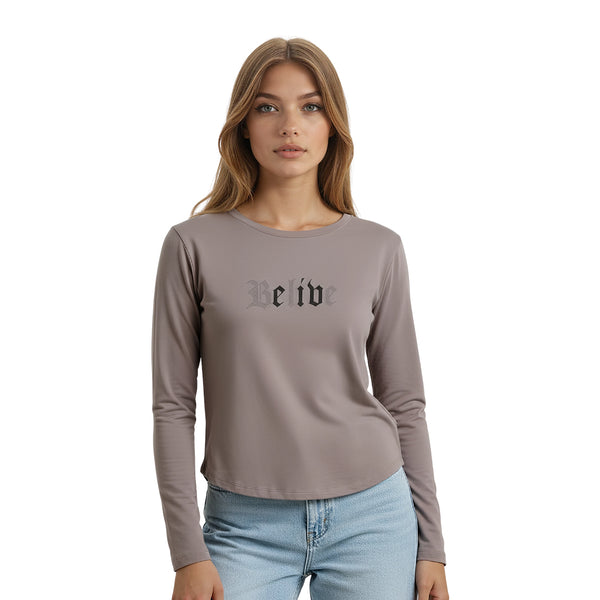 חולצה אוברסייז הדפס ניטים