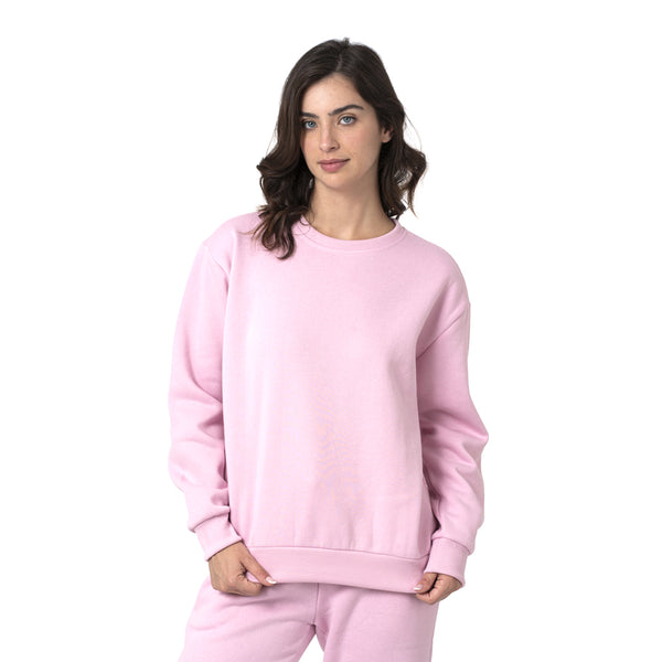 סווטשירט עם מנז'ט וצווארון מעוגל