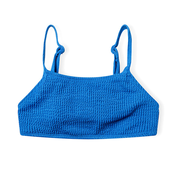 בגד ים מינוטי ביקיני כחול טקסטורת כיווצים בנות