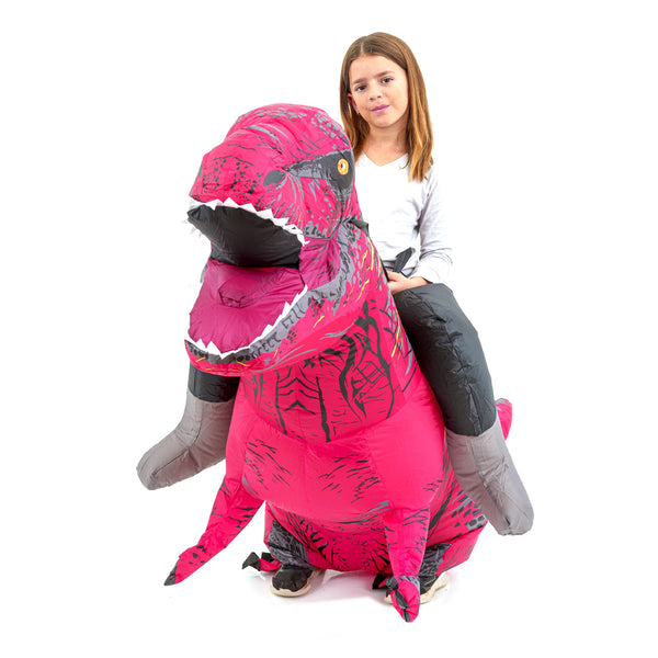 תחפושת מתנפחת טי-רקס עם רוכב לילדים ובוגרים