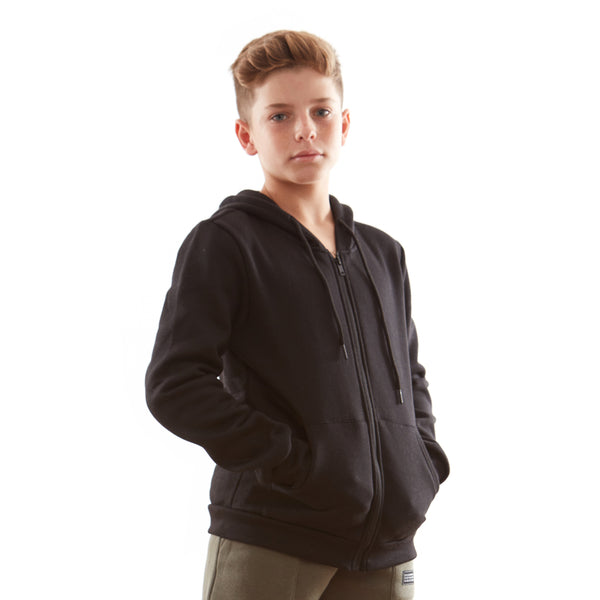 קפוצ'ון עם רוכסן שחור/לבן