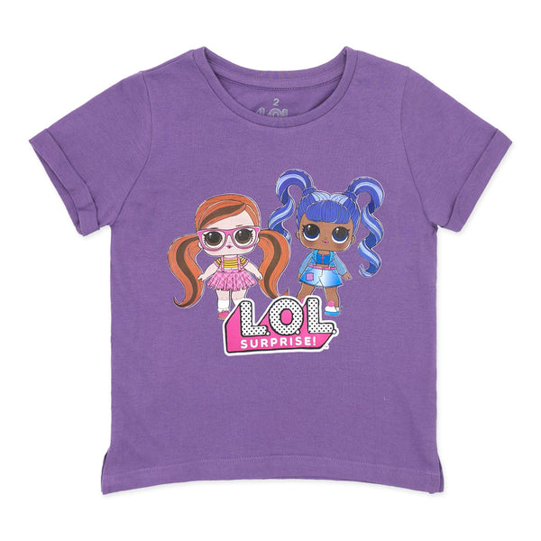 זוג חולצות LOL Surprise סגול-טורקיז פעוטות ובנות