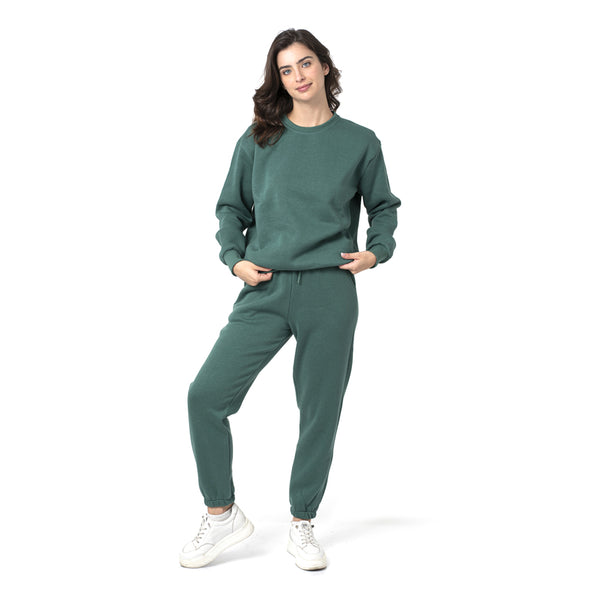 סווטשירט עם מנז'ט וצווארון מעוגל