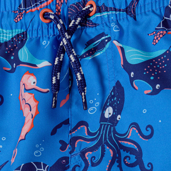 בגד ים מינוטי כחול הדפס חיות ים תינוקות