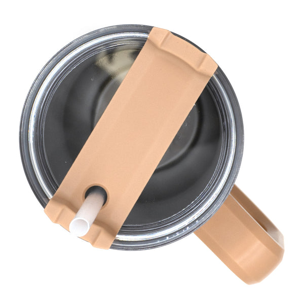 כוס תרמוס אלומיניום גדולה עם קשית