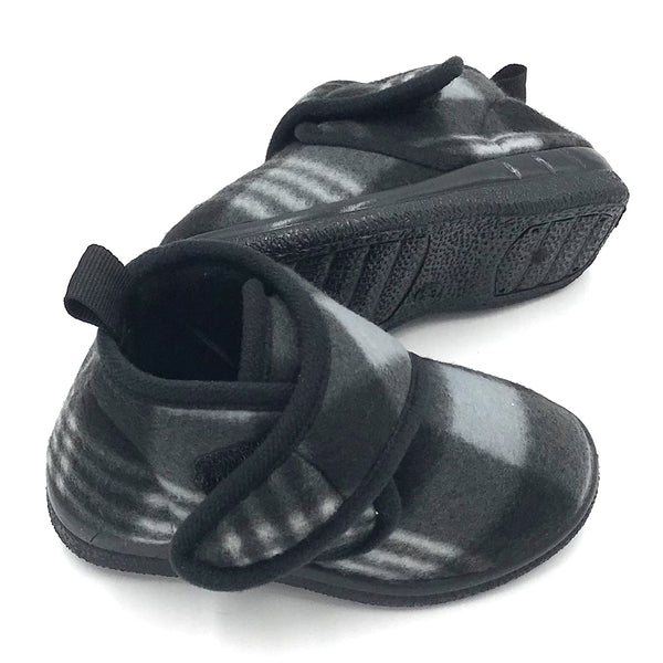 נעלי בית קיפי עם סגירת סקוץ' אפור-שחור ילדים ופעוטים 24-28
