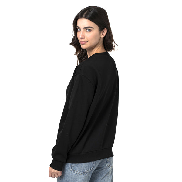 סווטשירט עם מנז'ט וצווארון מעוגל