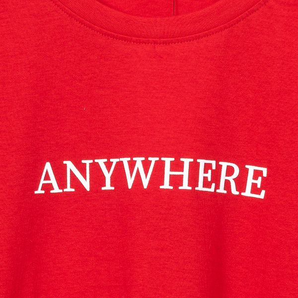 חולצה עם הדפס מובלט Anywhere נשים