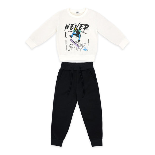 מארז 3 חליפות פוטר אפור-קרם-ירוק-שחור בנים