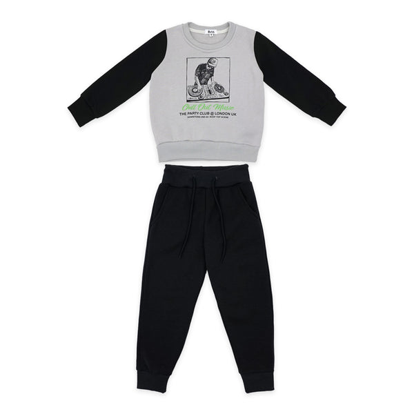 מארז 3 חליפות פוטר אפור-קרם-ירוק-שחור בנים