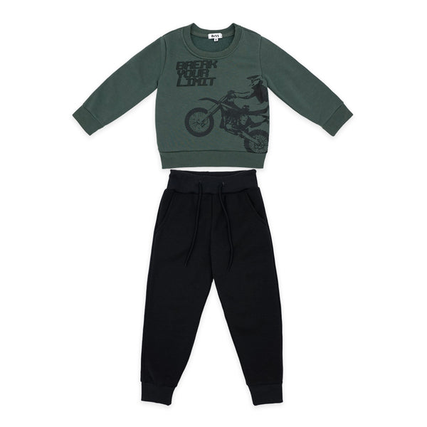 מארז 3 חליפות פוטר אפור-קרם-ירוק-שחור בנים