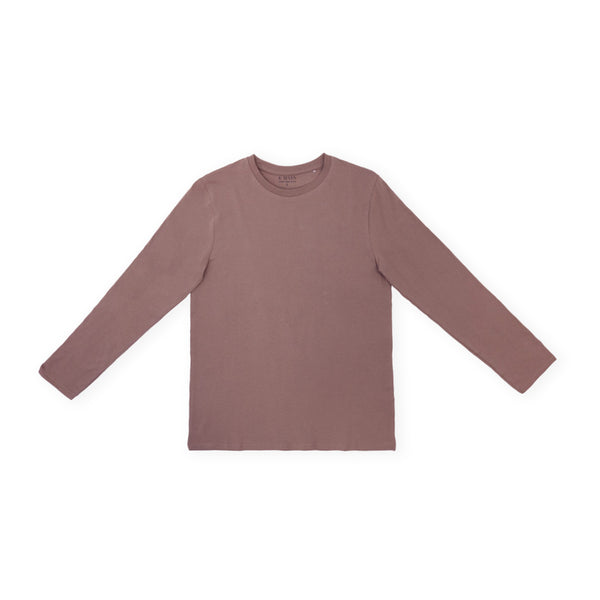 חולצת לייקרה חלקה צווארון מעוגל