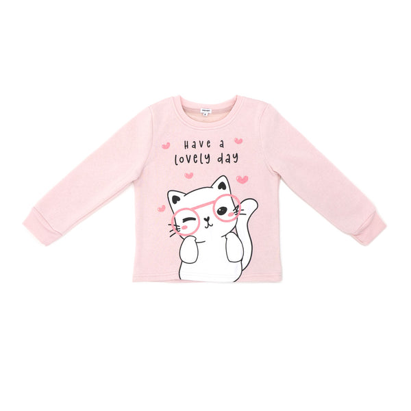 זוג פיג'מות פוטר מודפסות ורוד-סגול בנות