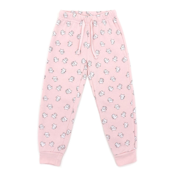 זוג פיג'מות פוטר מודפסות ורוד-סגול בנות