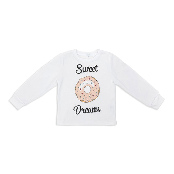 זוג פיג'מות פוטר מודפסות ורוד-לבן בנות