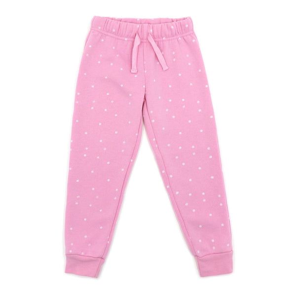 זוג פיג'מות פוטר מודפסות ורוד-לבן בנות