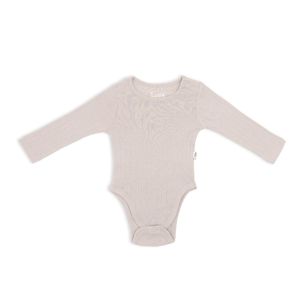 זוג בגדי גוף ריב מקושט ורוד-אפרסק תינוקות בנות