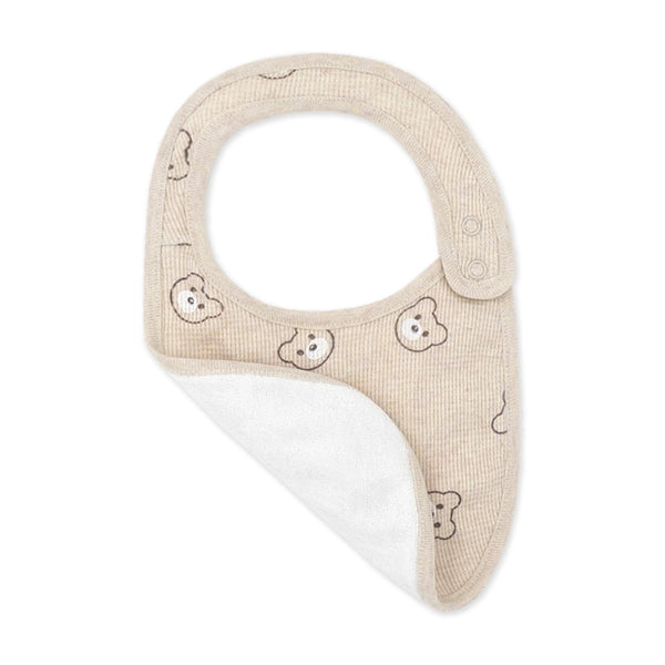 סט אוברול, בגד גוף וסינר בד ופל חום-קאמל תינוקות בנים