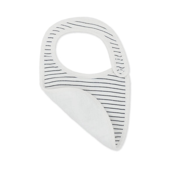 סט אוברול, בגד גוף וסינר בד ופל כחול-לבן תינוקות בנים