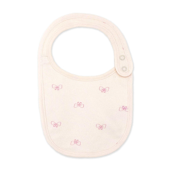 סט אוברול, בגד גוף וסינר בד ופל סגול-אפרסק תינוקות בנות