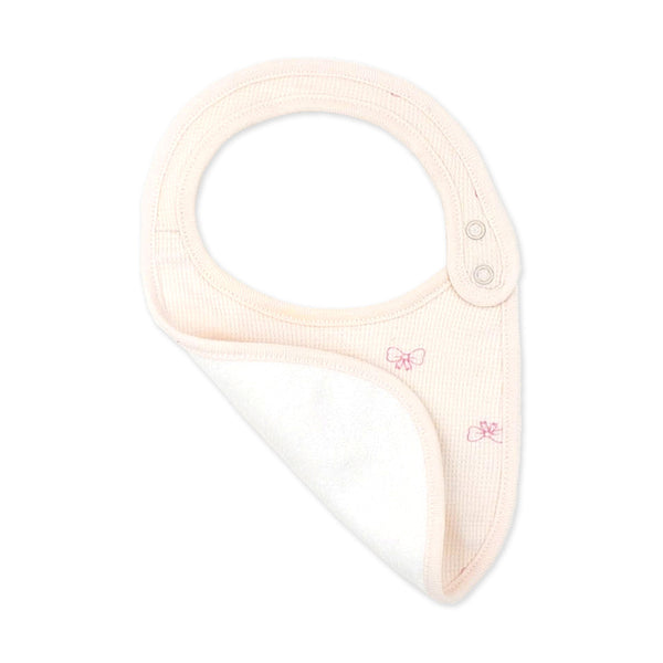 סט אוברול, בגד גוף וסינר בד ופל סגול-אפרסק תינוקות בנות