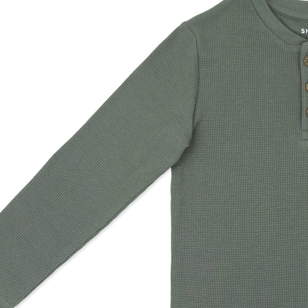 זוג חולצות בד ופל - זית לבן בנים