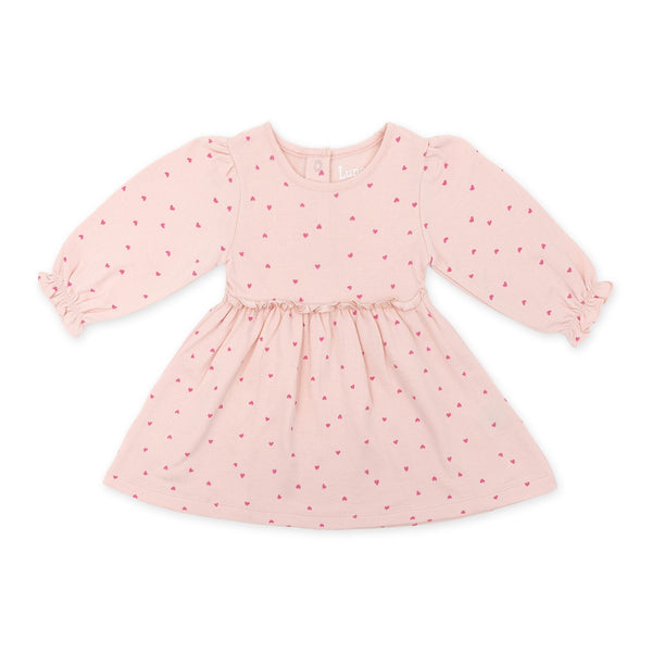 זוג שמלות פוטר קל ורוד-אפרסק תינוקות בנות