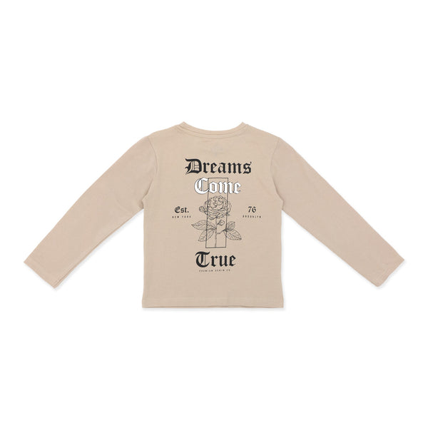 זוג חולצות לייקרה קאמל פלדה הדפס מובלט בנים