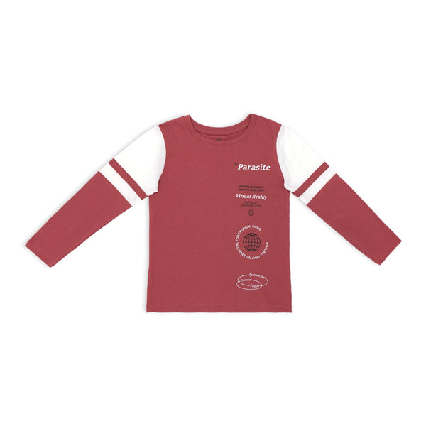 זוג חולצות אדום ובז' בנים