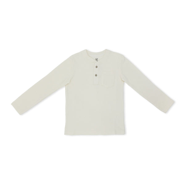 חולצת ריב עם כפתורים וכיס בנים