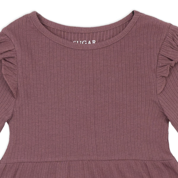 שמלת ריב עם כתפיות ראפל