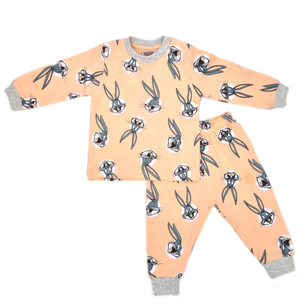 פיג'מת באגס באני כתומה תינוקות