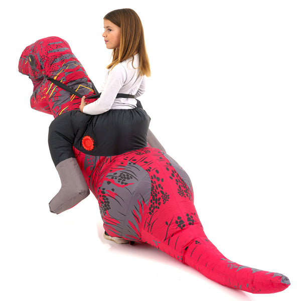 תחפושת מתנפחת טי-רקס עם רוכב לילדים ובוגרים