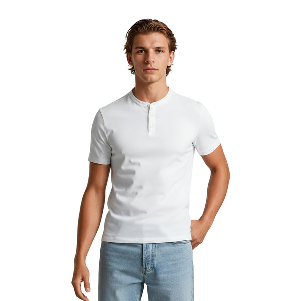 חולצת פולו עם צווארון סיני