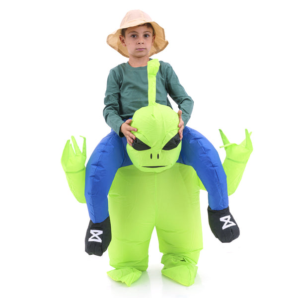 תחפושת מתנפחת חיזר עם אנטנה ורוכב מידת בוגרים וילדים