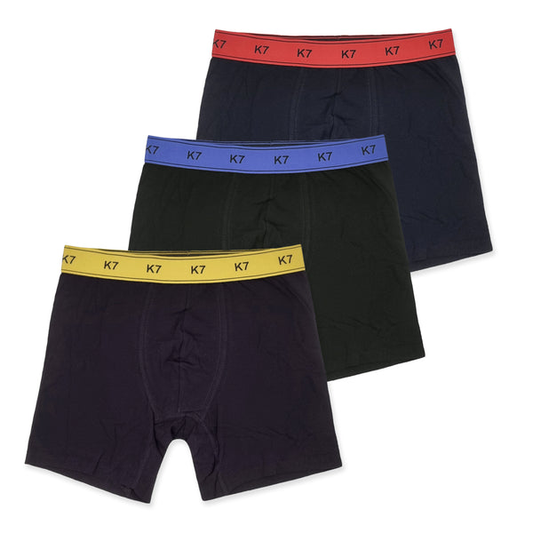 מארז 3 תחתוני K7 בוקסר ארוך צמוד גברים S-XL